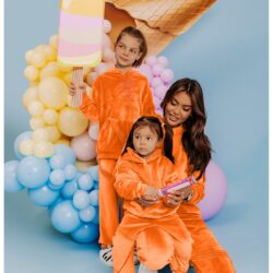 Welurowy dres dziecięcy WINKI - orange