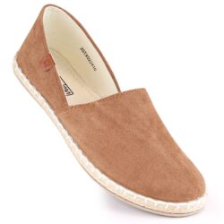 Espadryle damskie zamszowe z wycięciami taupe News 24TX02-2416
