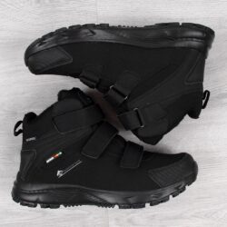 Buty trekkingowe męskie wodoodporne ocieplane czarne American Club