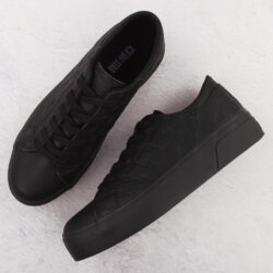 Trampki damskie eko skóra logowane czarne Big Star RR274335