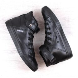 Trampki buty sportowe za kostkę ocieplane czarne Big Star V274542F