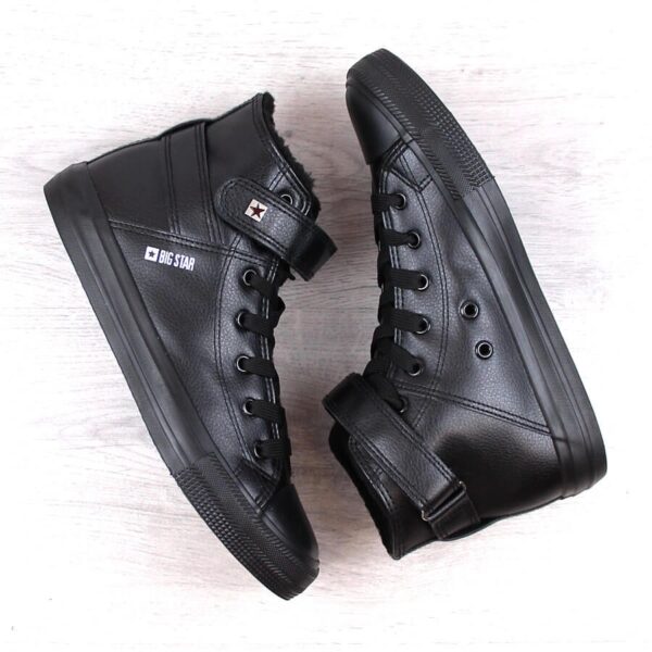 Trampki buty sportowe za kostkę ocieplane czarne Big Star V274542F