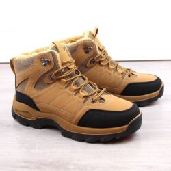 Buty męskie ocieplane zimowe wysokie camel Potocki PY16068