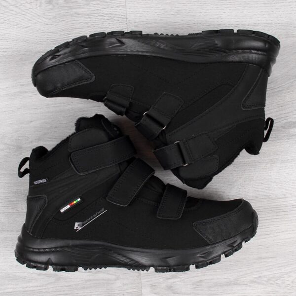 Buty trekkingowe wodoodporne na rzep czarne American Club