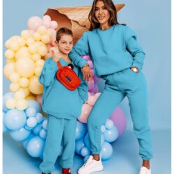 Dres dziecięcy bluza i spodnie PUMBA - turkusowy