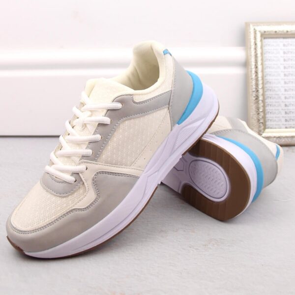 Buty sportowe damskie sznurowane białe Atletico WY23593