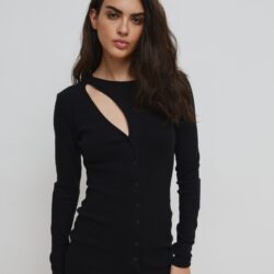 Sukienka z długimi rękawami w kolorze TOTALLY BLACK - FORTA