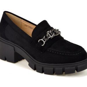 Półbuty Vinceza 39916 czarny zamsz