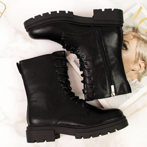 Botki damskie trzewiki czarne eVento