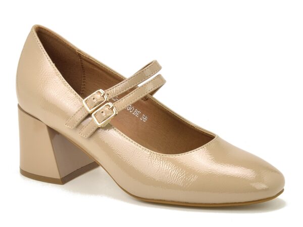 Czółenka Vinceza 58480 beż lakier