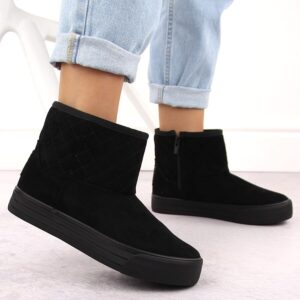 Śniegowce damskie mukluki saszki czarne Big Star OO274A522