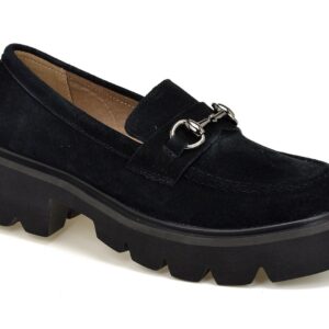 Mokasyny Vinceza 7888 czarny zamsz