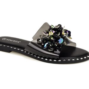 Klapki Vinceza 17324 czarne