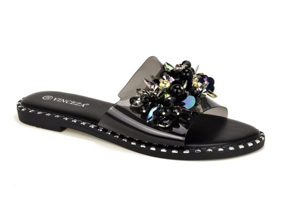 Klapki Vinceza 17324 czarne