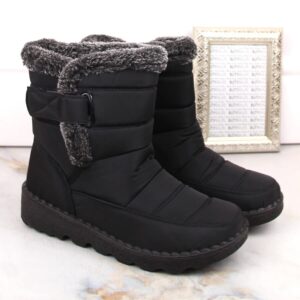 Śniegowce damskie na rzep ocieplane czarne T.Sokolski Z23-346