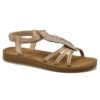 Beżowe płaskie sandały damskie Dr. Jan MD25-54