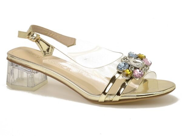 Złote silikonowe sandały damskie Sergio Leone SK047