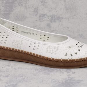 Białe ażurowe półbuty Filippo DP6831