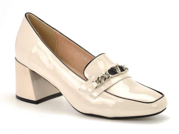 Półbuty Vinceza 58242 beż lakier