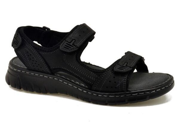 Czarne skórzane sandały męskie McKeylor 95320