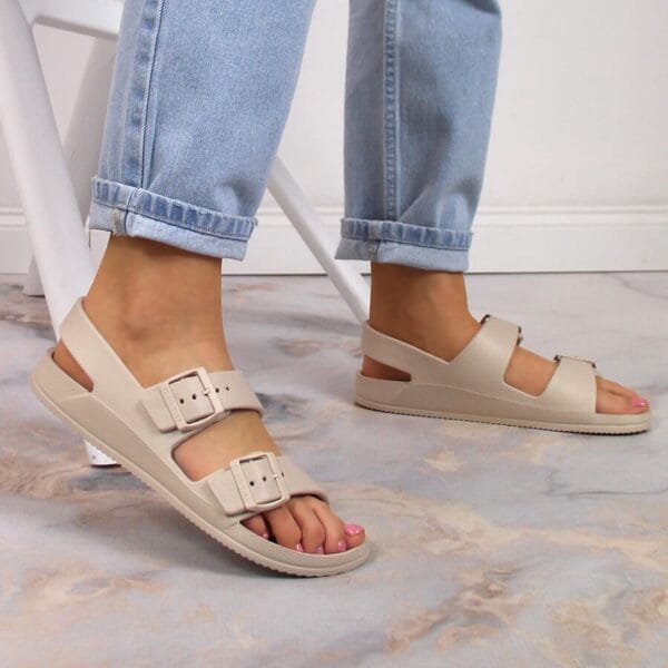 Sandały damskie sportowe piankowe beżowe Big Star LL274746