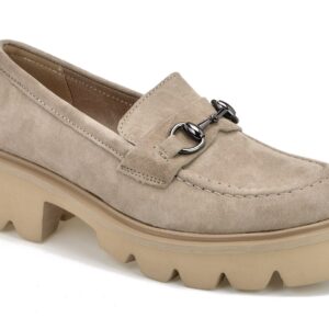 Mokasyny Vinceza 7888 ciemny beż zamsz