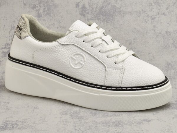 Białe skórzane półbuty damskie Vinceza 79564