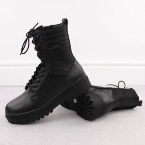 Skórzane wodoodporne trapery męskie czarne Big Star OO174164