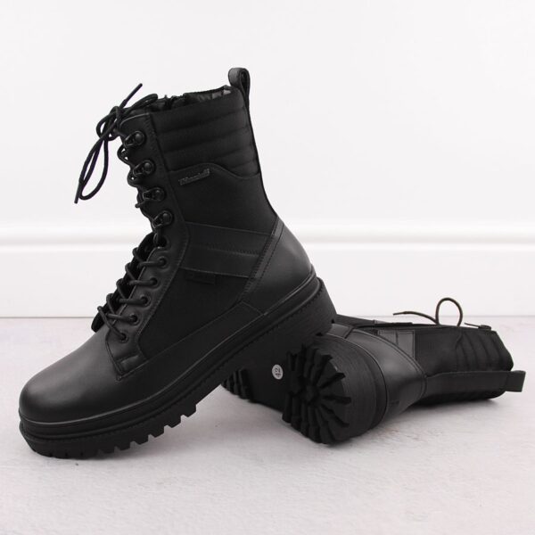 Skórzane wodoodporne trapery męskie czarne Big Star OO174164