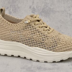 Beżowe przewiewne półbuty damskie Vinceza 66726