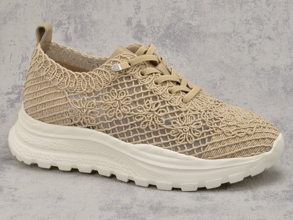 Beżowe przewiewne półbuty damskie Vinceza 66726