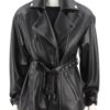 IRA450 - Damska ramoneska oversize z czarnej skóry naturalnej DORJAN