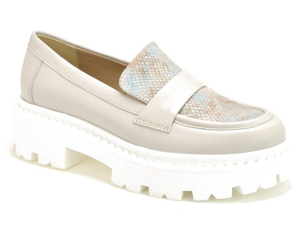 Beżowe Mokasyny Kampa N967 beż 569/935/569