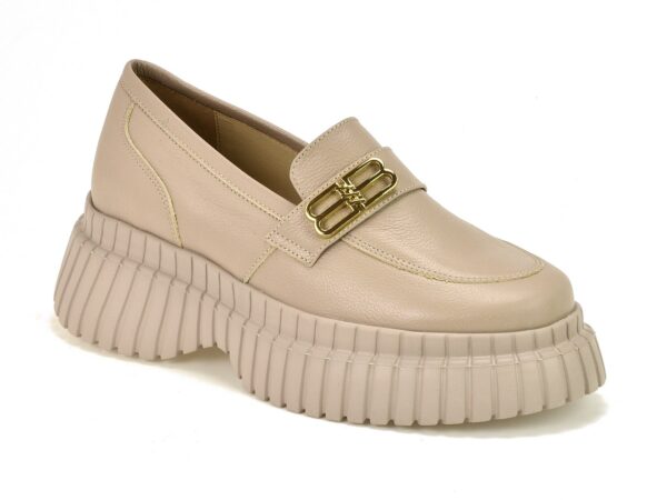 Beżowe Mokasyny KARINO 5055/073-P beż lico