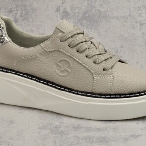 Szare skórzane półbuty damskie Vinceza 79564