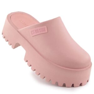 Klapki damskie na masywnej podeszwie różowe Big Star NN274020