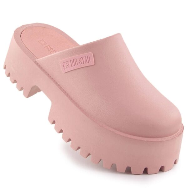 Klapki damskie na masywnej podeszwie różowe Big Star NN274020