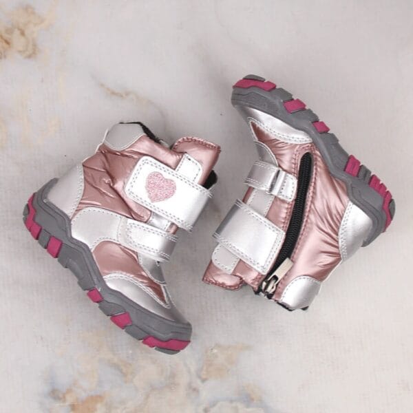 Botki buty dziewczęce na rzepy ocieplane Kornecki 6968