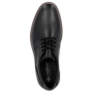 Skórzane komfortowe półbuty męskie czarne Rieker 13523-00