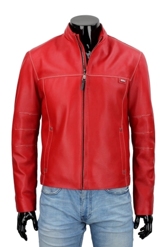 82731fbd9c7a6fb55986451f54b6371a3b8933c8 OLF467 - Klasyczna kurtka męska ze skóry naturalnej DORJAN