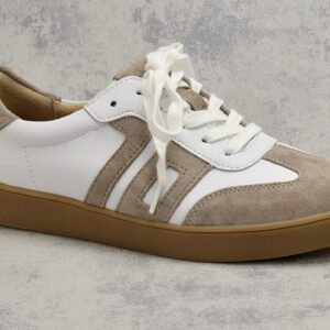 Biało beżowe skórzane półbuty damskie Vinceza 79557