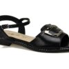 Czarne płaskie sandały damskie S.Barski KV51-019