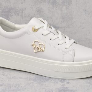 Białe skórzane półbuty damskie Filippo DP3533