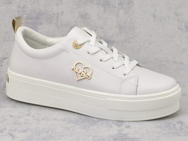 Białe skórzane półbuty damskie Filippo DP3533