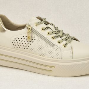 Beżowe skórzane półbuty damskie Filippo DP6704