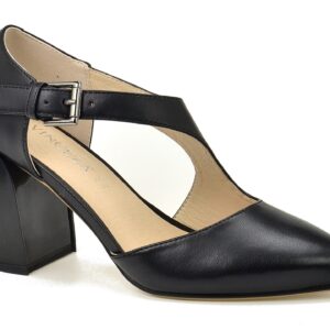 Czarne sandały z zakrytymi palcami i piętą Vinceza 91133