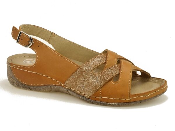 Sandały Helios 134 jasny brąz