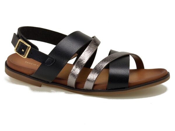 Czarne sandały damskie Sergio Leone SK086H