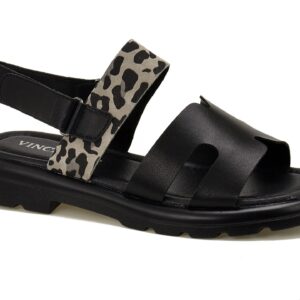 Czarne skórzane sandały damskie Vinceza 66780