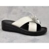 Białe klapki damskie na koturnie Sergio Leone KL705
